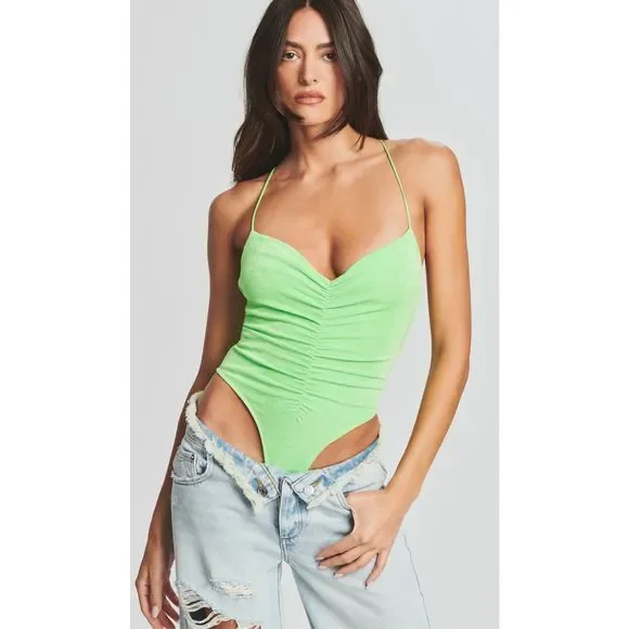 Ser.O.Ya Coral Bodysuit Lime Size XS - Picture 4 of 7